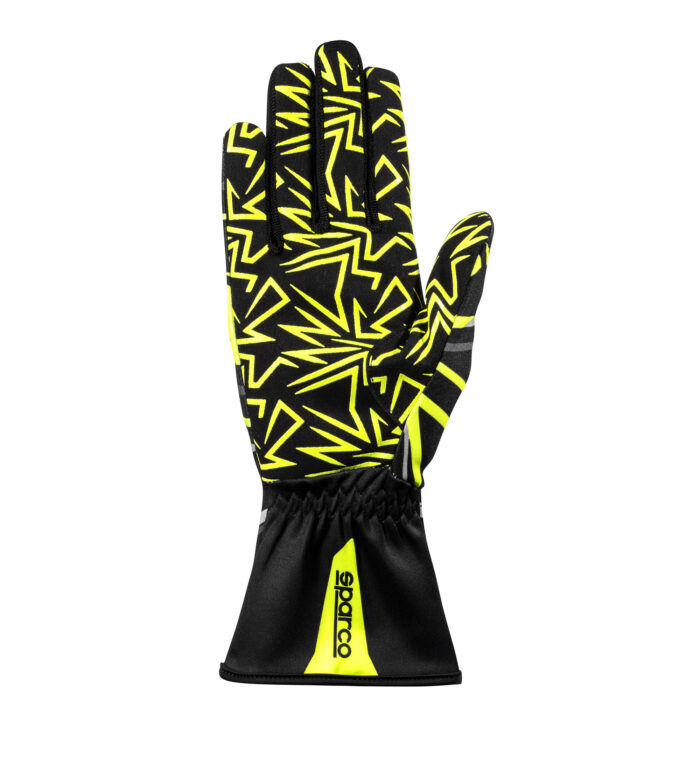 BKG0001B0 K08 Spacro K Rookie Kart Gloves Black Fluro Yellow 02