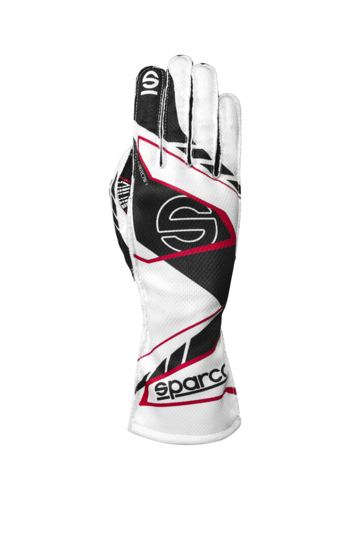 BKG0003B0 W08 Sparco K Arrow Kart Gloves White Black 01