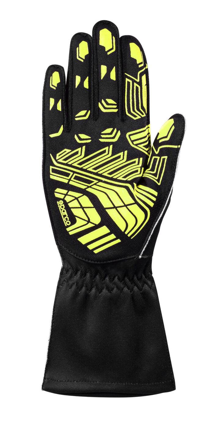 BKG0004B0 K08 Sparco K Attack Kart Gloves Black Fluro Yellow 02