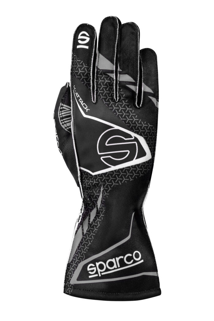 BKG0004B0 K10 Sparco K Attack Kart Gloves Black Grey 01