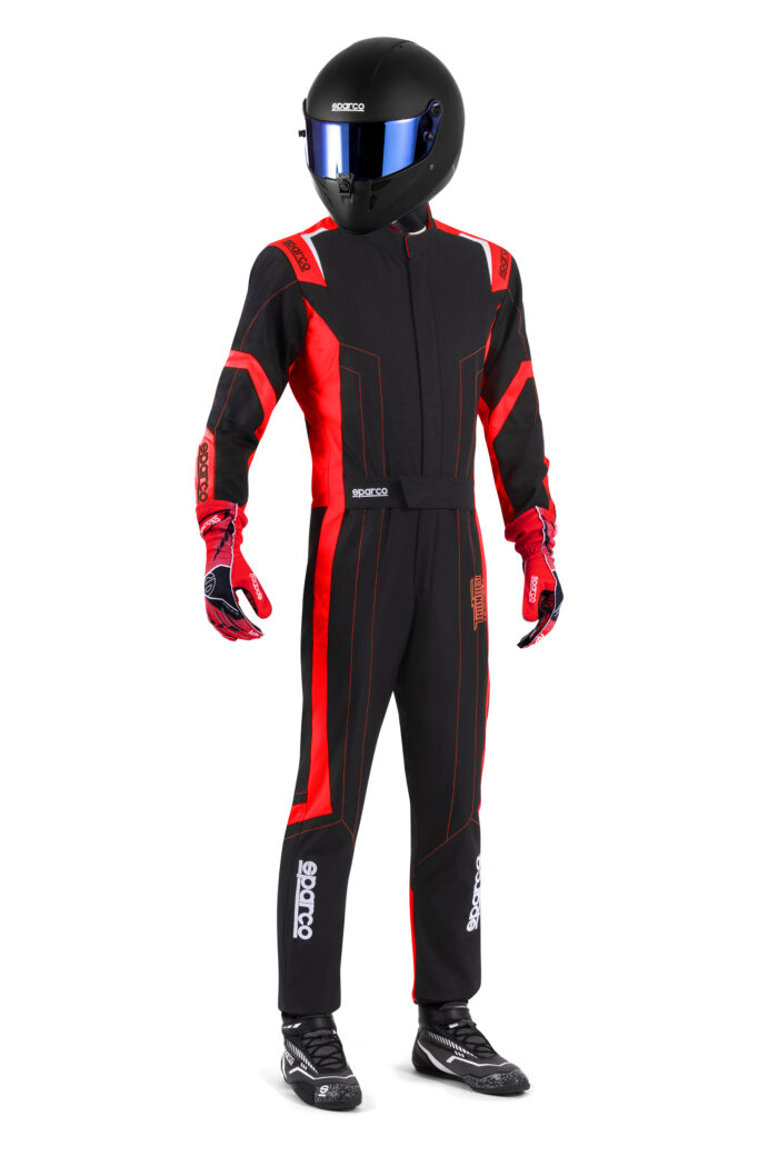 BKS0010B0 K12 Sparco Thunder Advanced Kart Suit Black Red 02