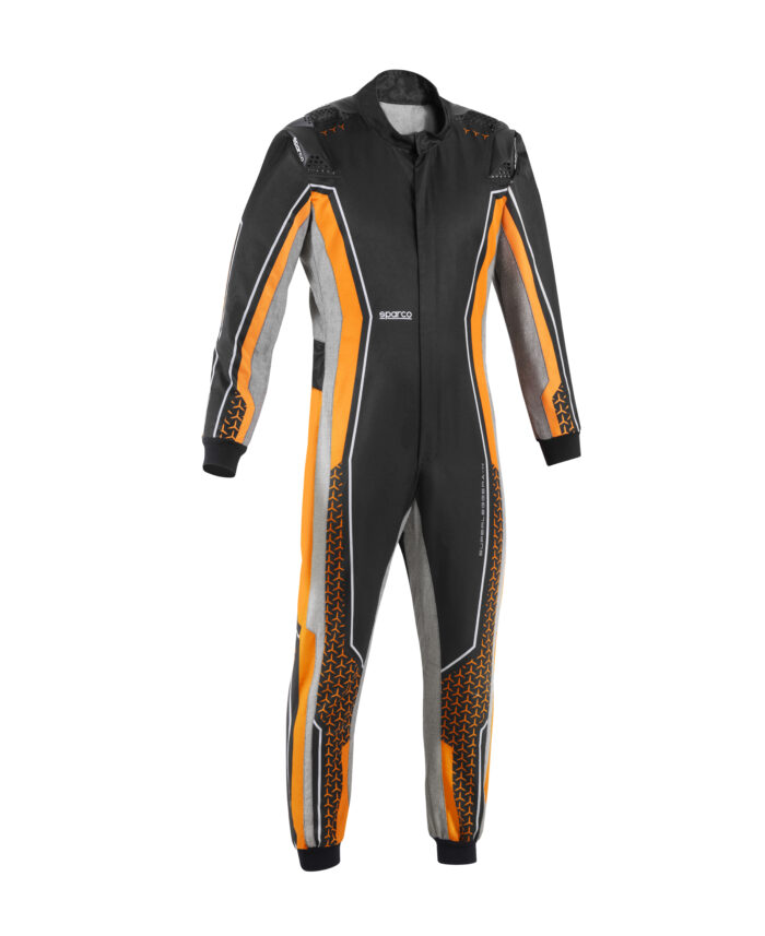 BKS0012B0 K04 Sparco Superleggera K Kart Suit Black Fluro Orange 01 scaled