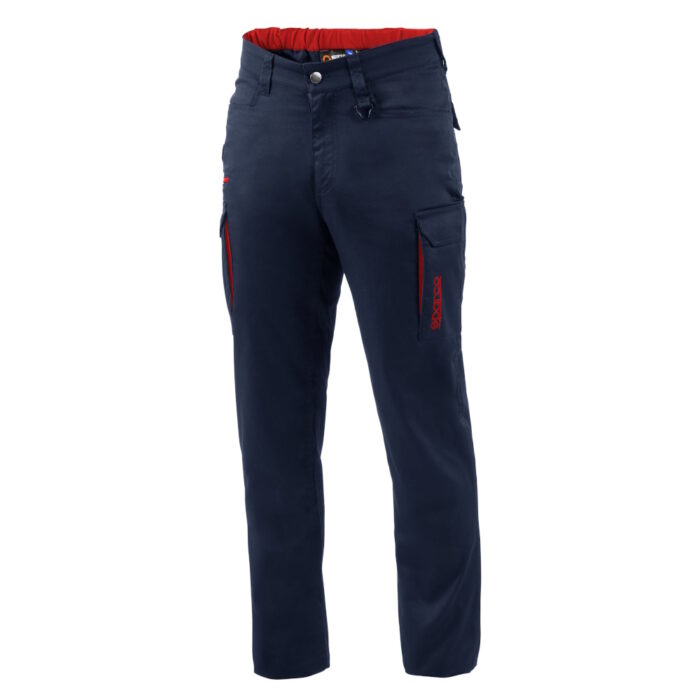 BTP0001B0 N31 Sparco FTW Mechanics Trousers Navy Blue Red 01