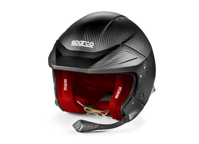 Sparco Flux RJ i Carbon Helmet Black Red 02